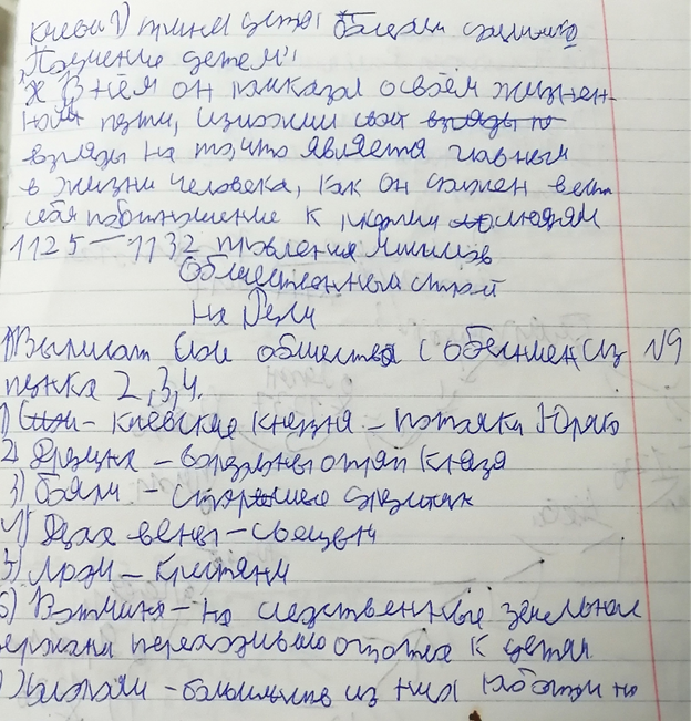 Диагностика дислексии по почерку в тетради